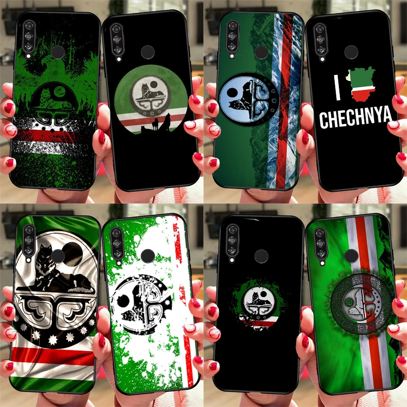 Chechnya Wolf Chechen Flag For Huawei Honor Magic 5 Lite X8 X9 X8a X9a 50 70 P20 P30 P40 P50 P60 Pro P Smart 2019 Case