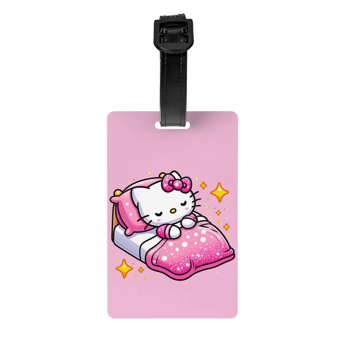 ที่กําหนดเองน่ารักการ์ตูนแมว Hello Kitty แท็กกระเป๋าเดินทางที่มีนามบัตรความเป็นส่วนตัวปกป้าย ID สําหรับกระเป๋าเดินทางกระเป๋าเดินทาง