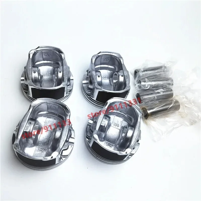 4pcs/set Engine Piston For Chery A5 Fora Tiggo Eastar A3 M11 Skin V5 2.0L 484F-1004020