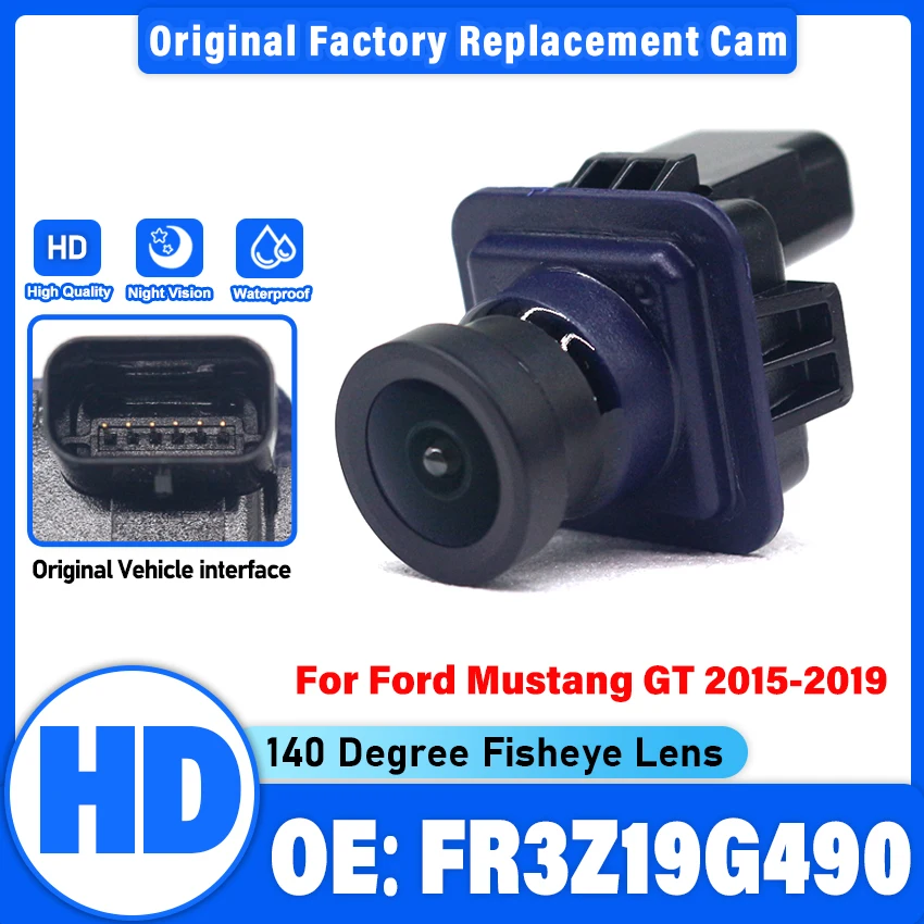 New FR3Z19G490 HD CCD Rear View Reverse Camera For Ford Mustang GT 2015 2016 2017 2018 2019 Backup Parking Camera OEM Camera