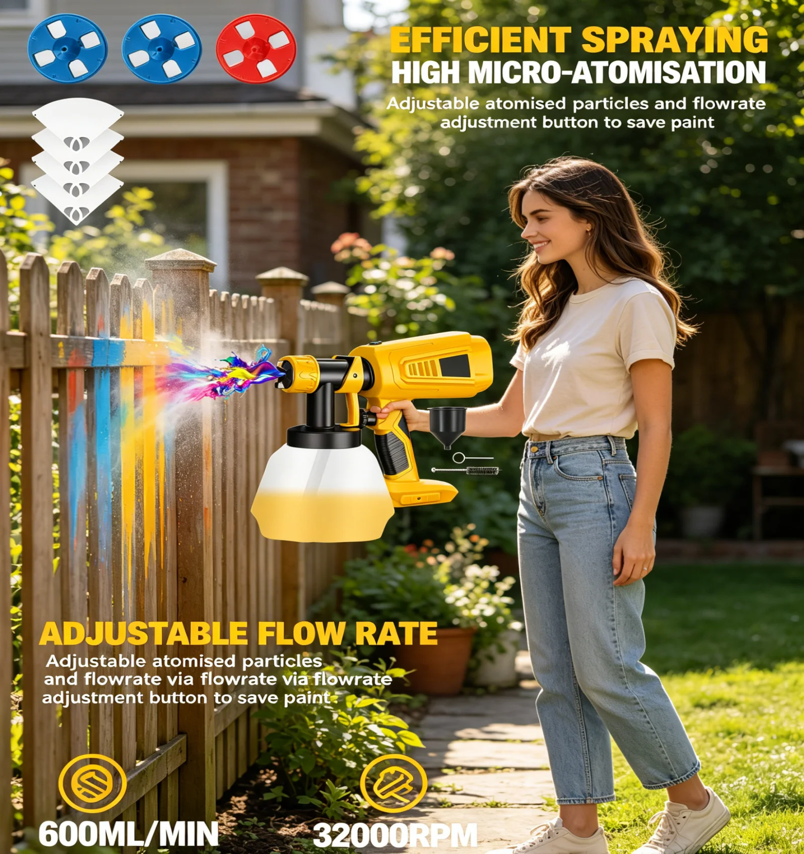 High Power Handheld Electric Paint Sprayer 600W