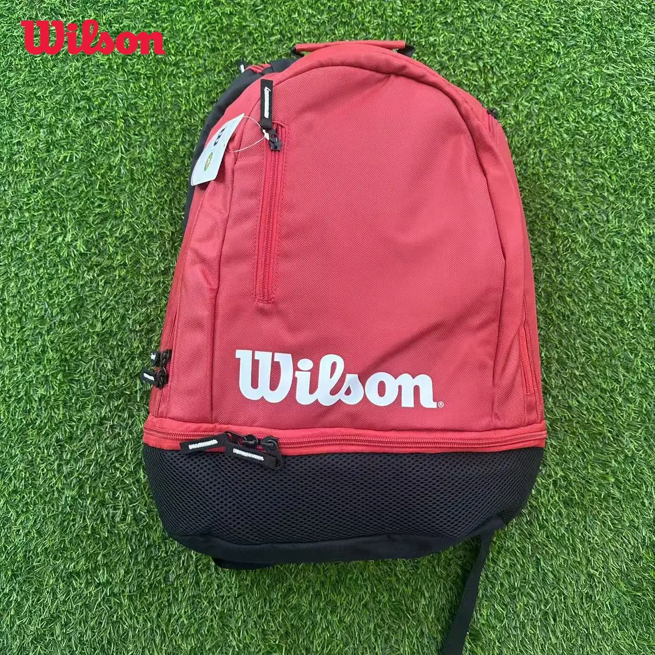Wilson Team Backpack for Up To 2 Rackets Back Zippered with Lockable Zipper Individual Shoe Compartment, Racket Compartment