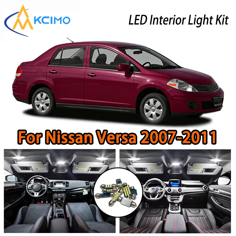 

High Quality LED Interior Lights For Nissan Versa 2007-2011, Super Bright Easy Install,White Blue Two Colors Choice