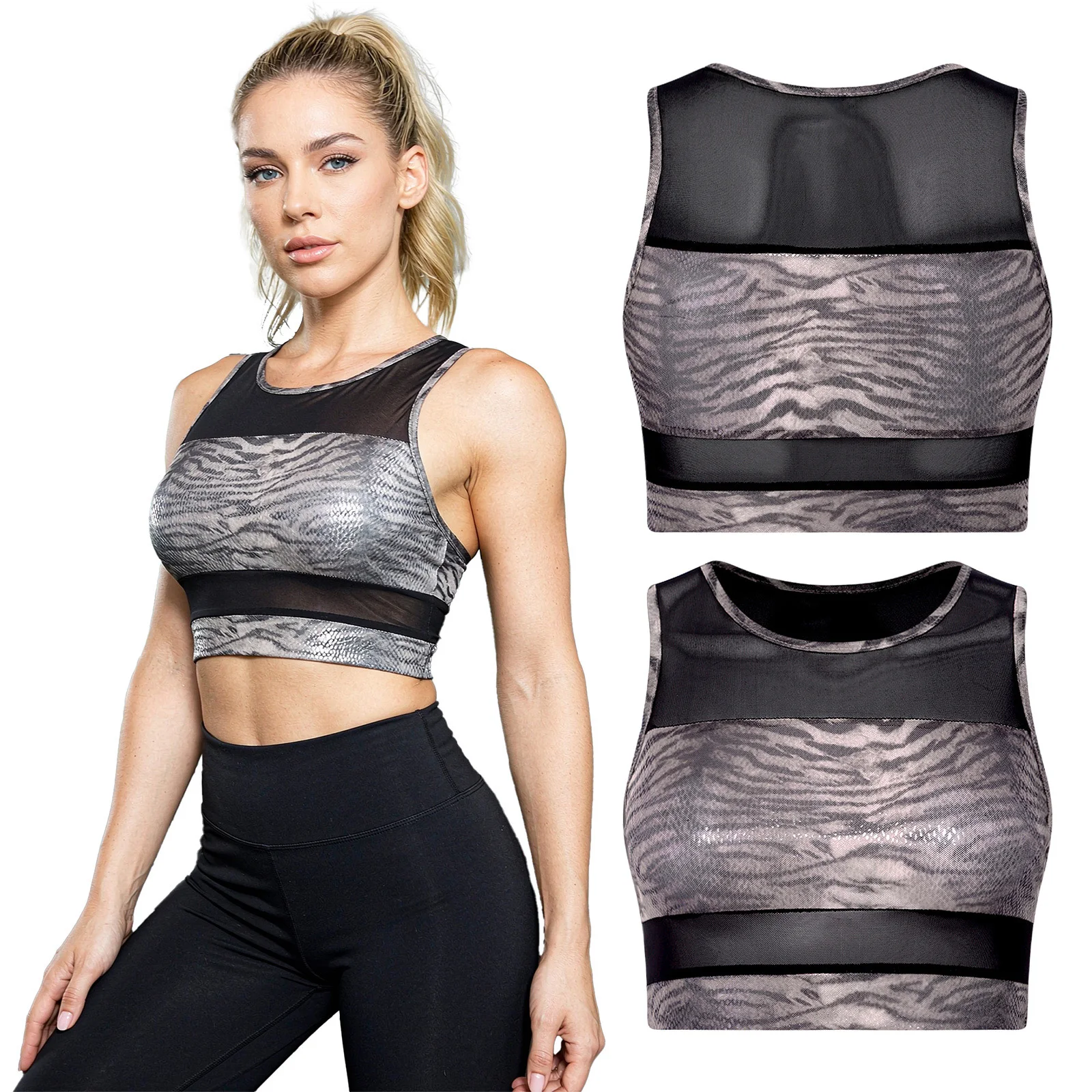 Dames slangenprint doorschijne - Yoga Fitness Club recensie en prijs
