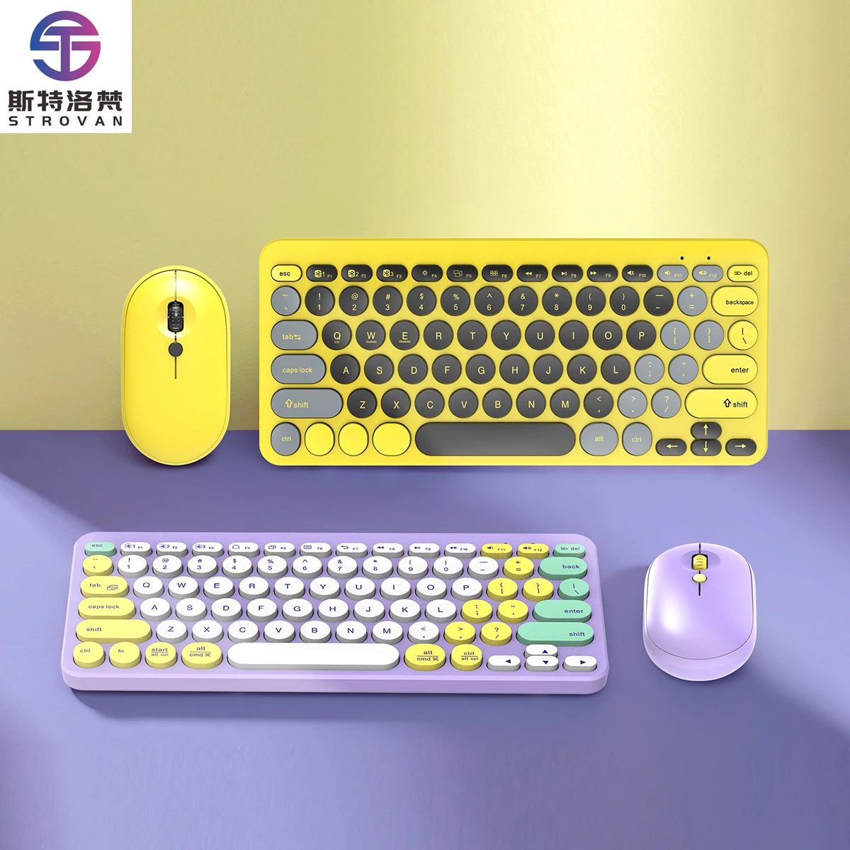 مجموعة لوحة مفاتيح وماوس لاسلكية 2.4 جيجا، مجموعة لوحة مفاتيح وماوس لاسلكية لأجهزة الكمبيوتر المحمول والكمبيوتر اللوحي