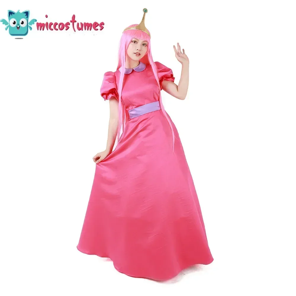 

CosplayMiccostumes 's Pink Princess Cosplay Costume with Crown for Women Red Long Dress