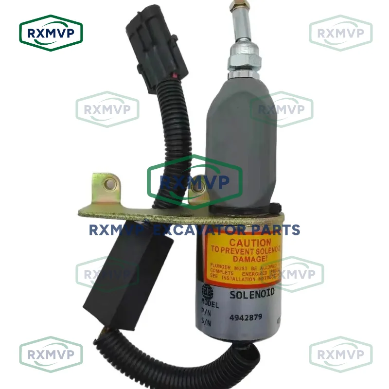 4942879 Stop Solenoid Valve 24V Fits Excavator Dongfeng 6CT8.3 Diesel Engine