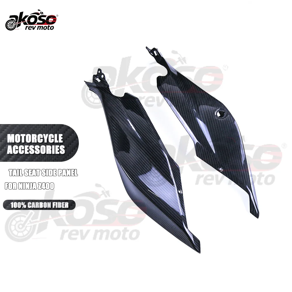 

100% 3K Carbon Fiber Tail Seat Side Panel Rear Fairing Part for Kawasaki Ninja400 EX400 Z400 Motorcycle Modified Accessories