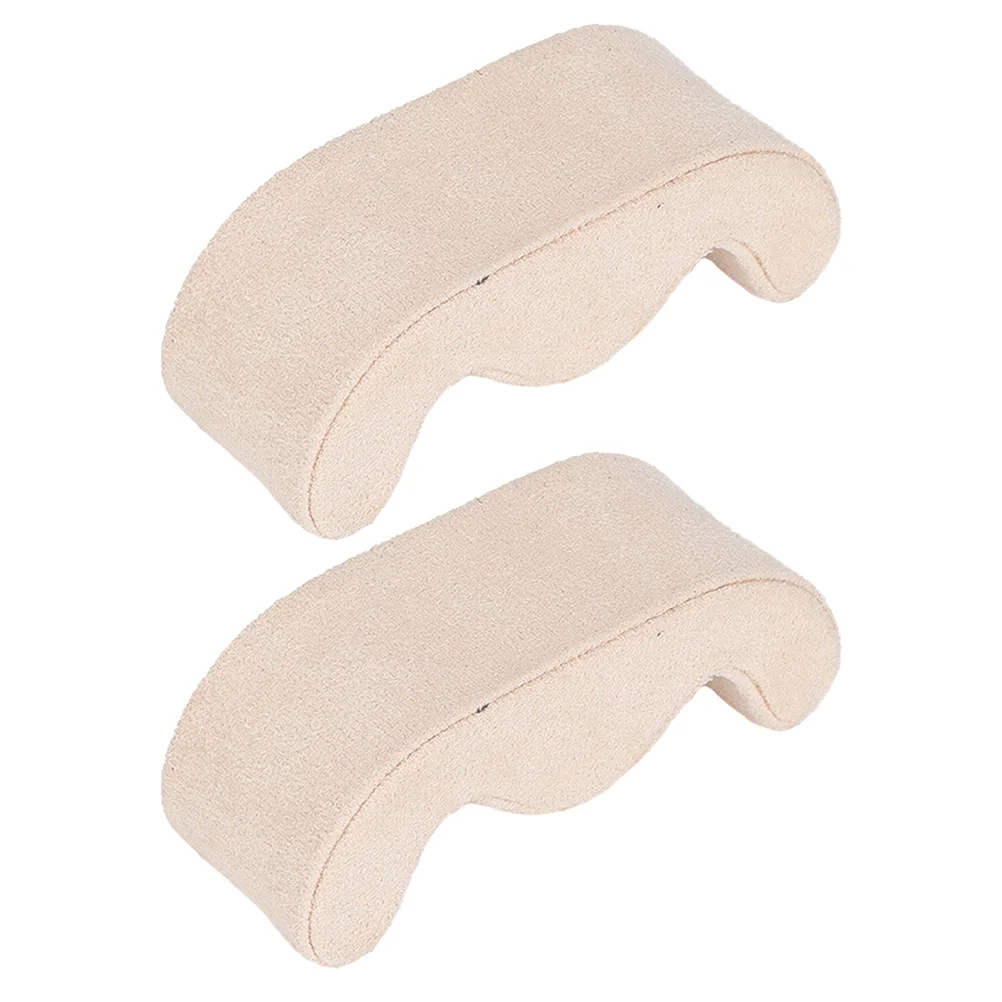 

2Pcs High Elasticity Suede Eva Watch Pillow Bracelet Jewelry Display Cushion Holder Beige Chain Display Pillow