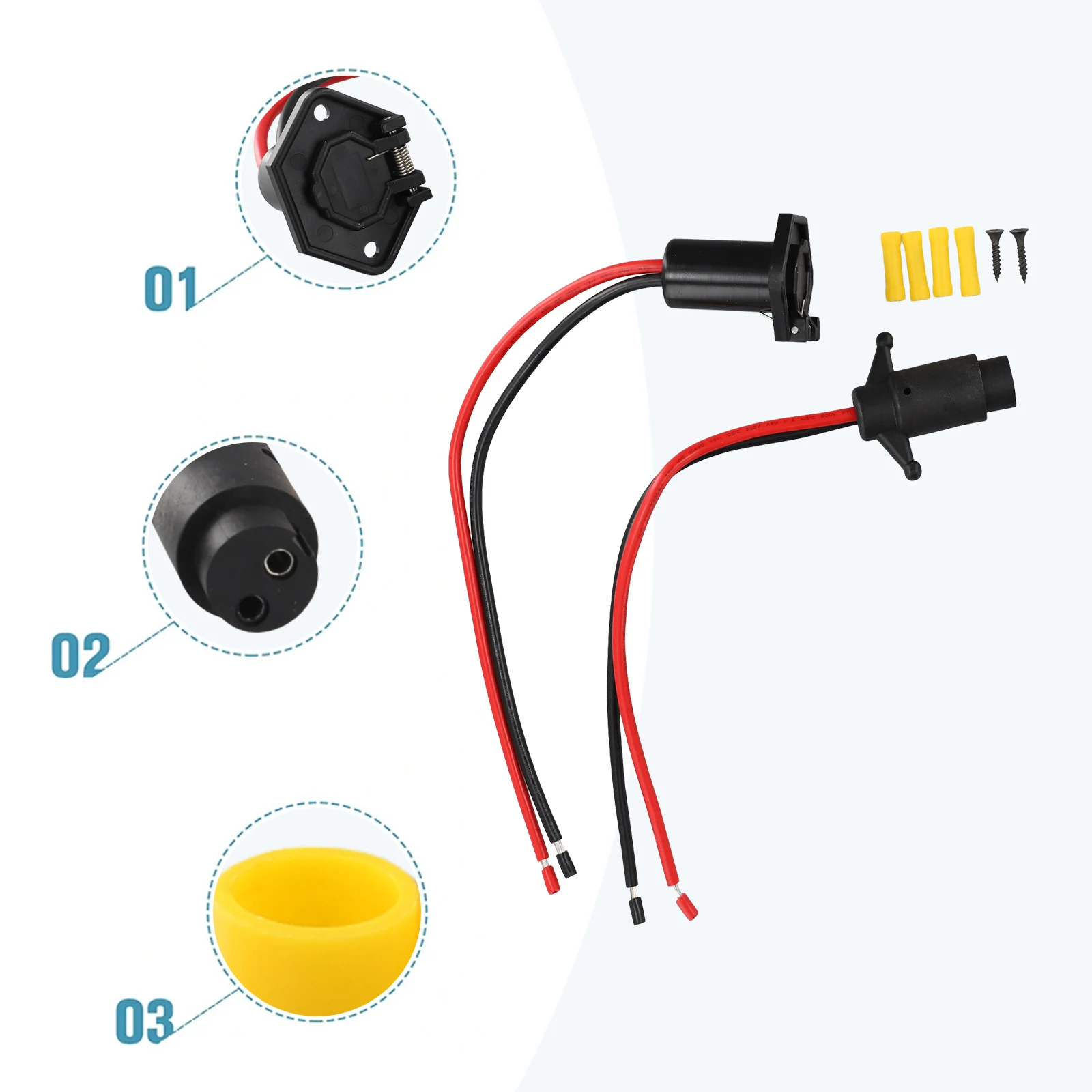 Conectores de motor doméstico de alta qualidade, peças de corrico, versatilidade 14366-6, compatibilidade, fácil instalação, fêmea, macho