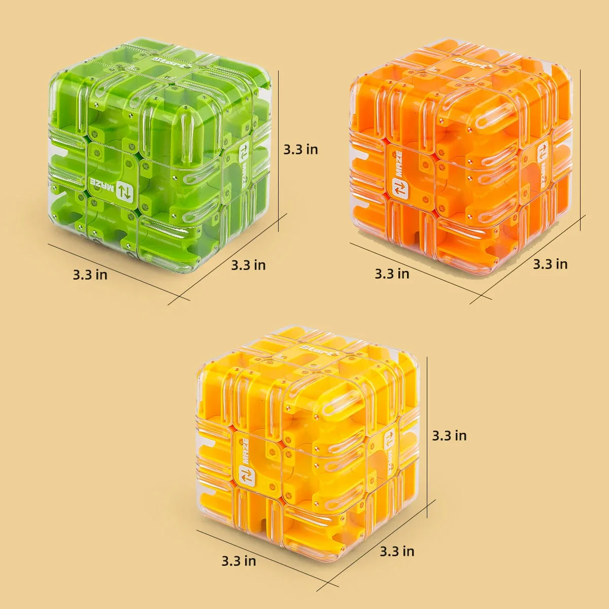 3D迷路ローリングボールパズルキューブ、透明な論理的思考玩具、子供と大人のための教育的頭脳ゲーム、ストレス解消ゲーム