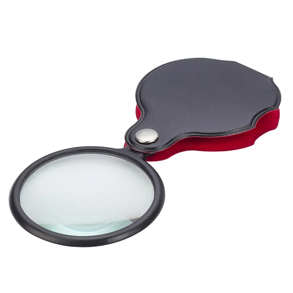 Imagem -03 - Portátil Dobrável 10x Lupa Lente de Lupa Mini Bolso Jóias Óculos de Leitura para Idosos 50 60 70 mm