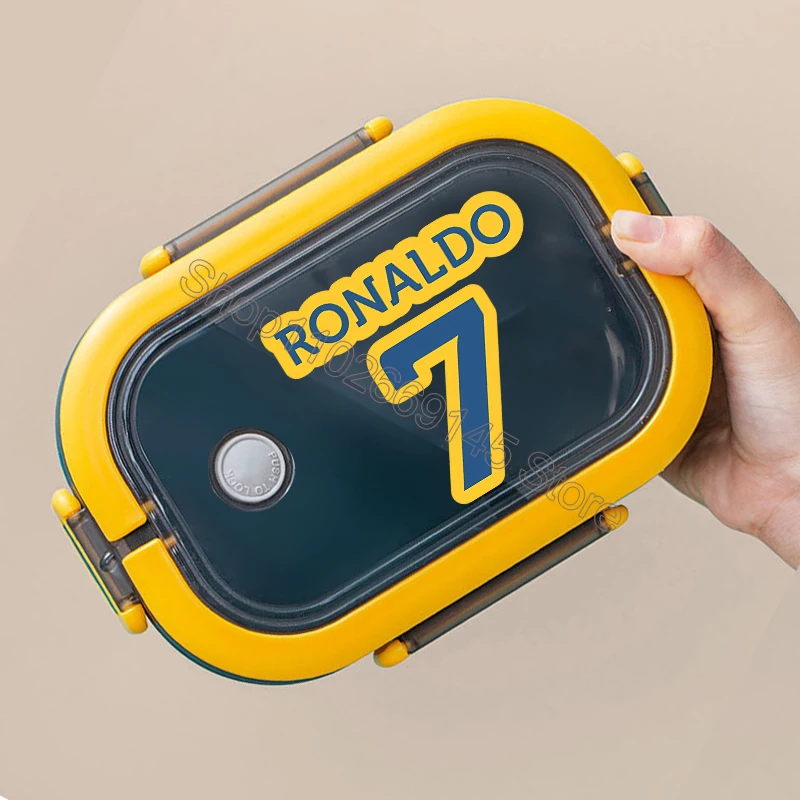 Cristiano Ronaldo Bento Lunchbox CR7 Lunchbox met cartoonprint Dubbellaags voedselopslagcontainers met grote capaciteit Verjaardagscadeaus