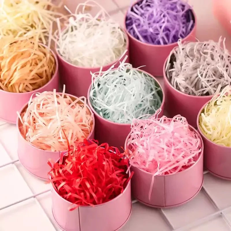 100G/Pack Colorful Shred Crinkle Paper Raffia Shredded Confetti Birthday Gift Filling Material Wedding Party DIY Packaging Decor