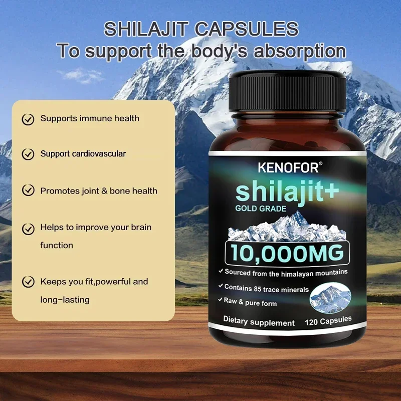 Shilajit Purest Himalayan Shilajit Resin - Gold Grade with Fulvic Acid and 85+ Trace Mineral Complex for Energy & Immune Support