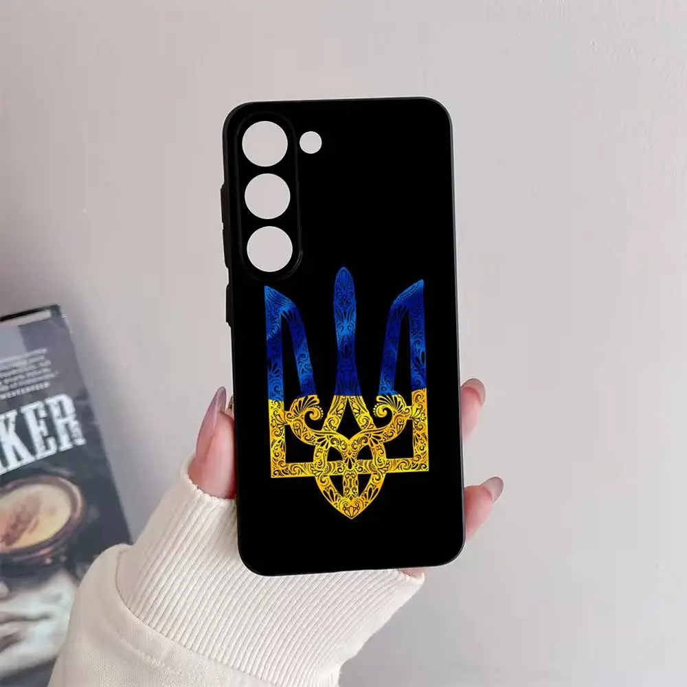 Capa de telefone com bandeira U-Ucrânia para Samsung Galaxy A 91,80,73,72,71,53,52,51,22,5G capa preta macia à prova de choque