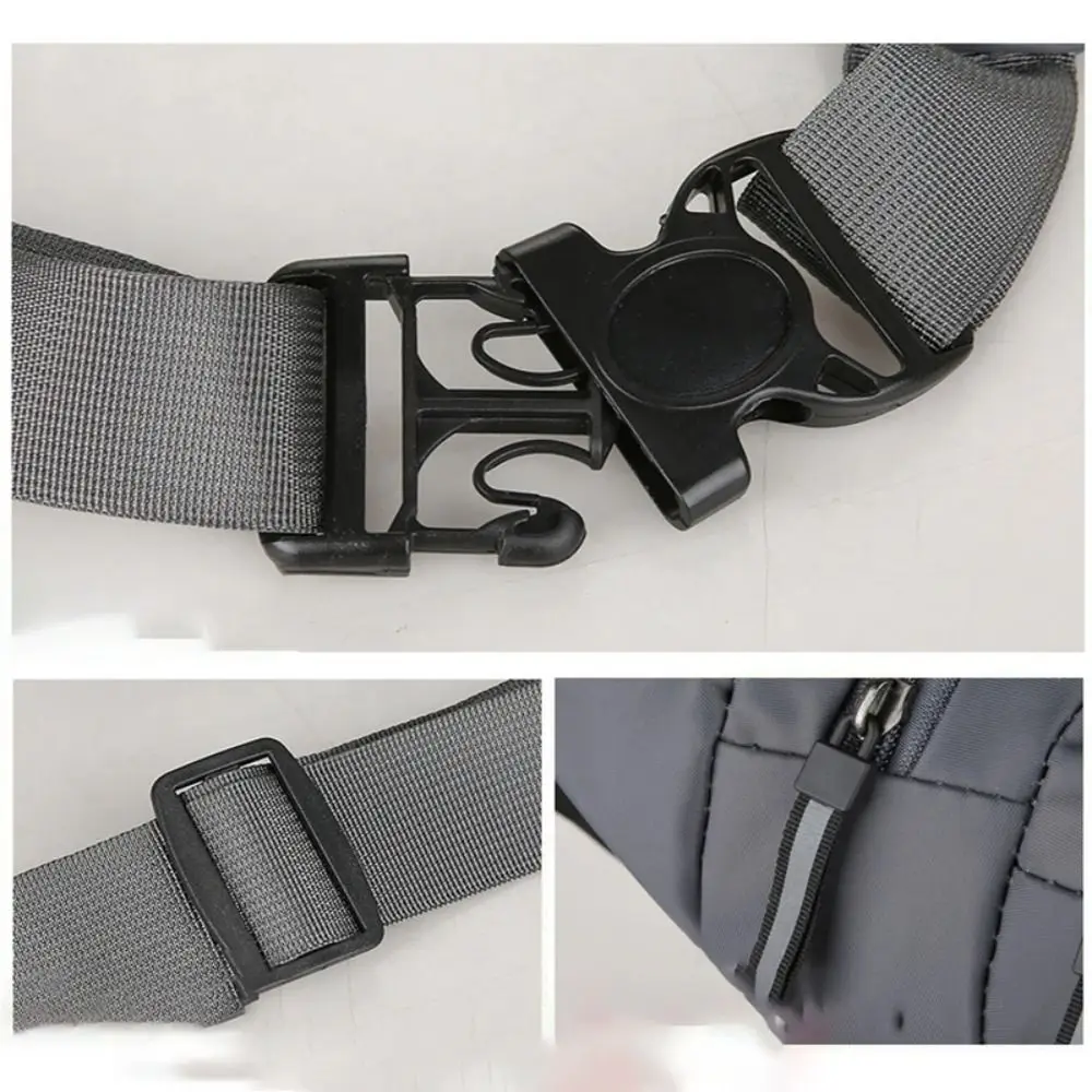Bolsa de cintura multifuncional masculina de nylon, bolsa de peito crossbdoy ajustável de grande capacidade, leve, casual, bolsa de corrida, cinto, academia