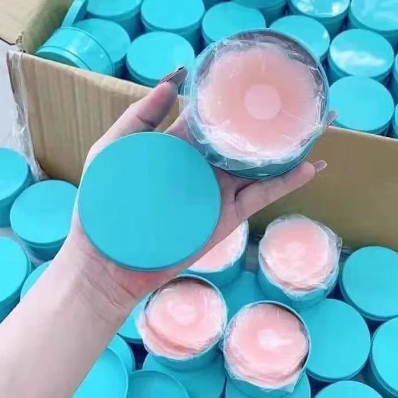 1-50 pares de pétalos de silicona invisibles reutilizables para mujer, cubrepezones autoadhesivos sin tirantes ni espalda, tipo sujetador.