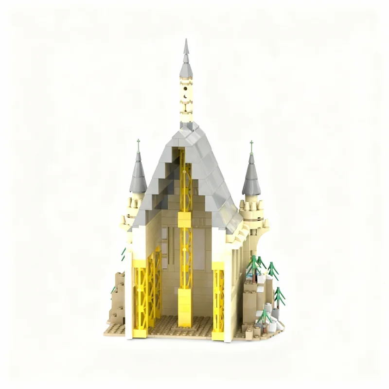 728pcs MOC Harry Castle Expansion East Wing Library Model Building Festival Gifts Toys Blocks Architecture Creative Education