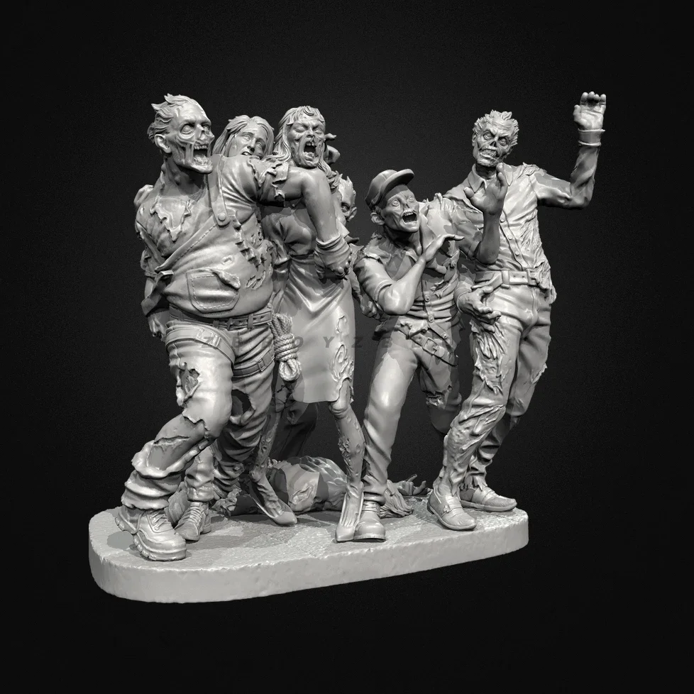 Kits de modèles en résine, hauteurs globales 38mm 50mm 75mm, figurine incolore et auto-assemblée (impression 3D) TD-7355/3D