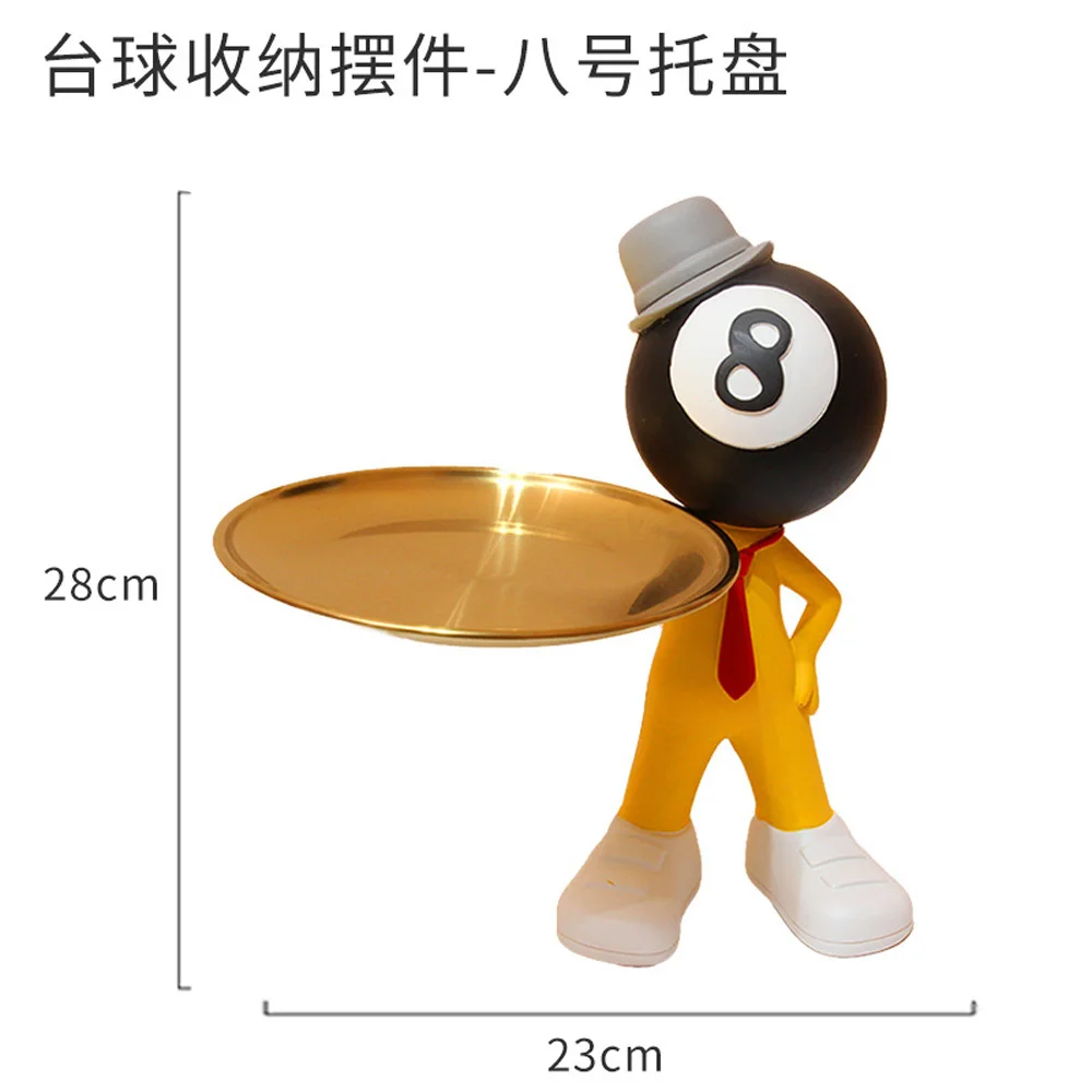 Creative Key Storage America Eight Ball Billiards NO. 8 9 Living Room Decor Craft Decoration Ornaments Figurine Model