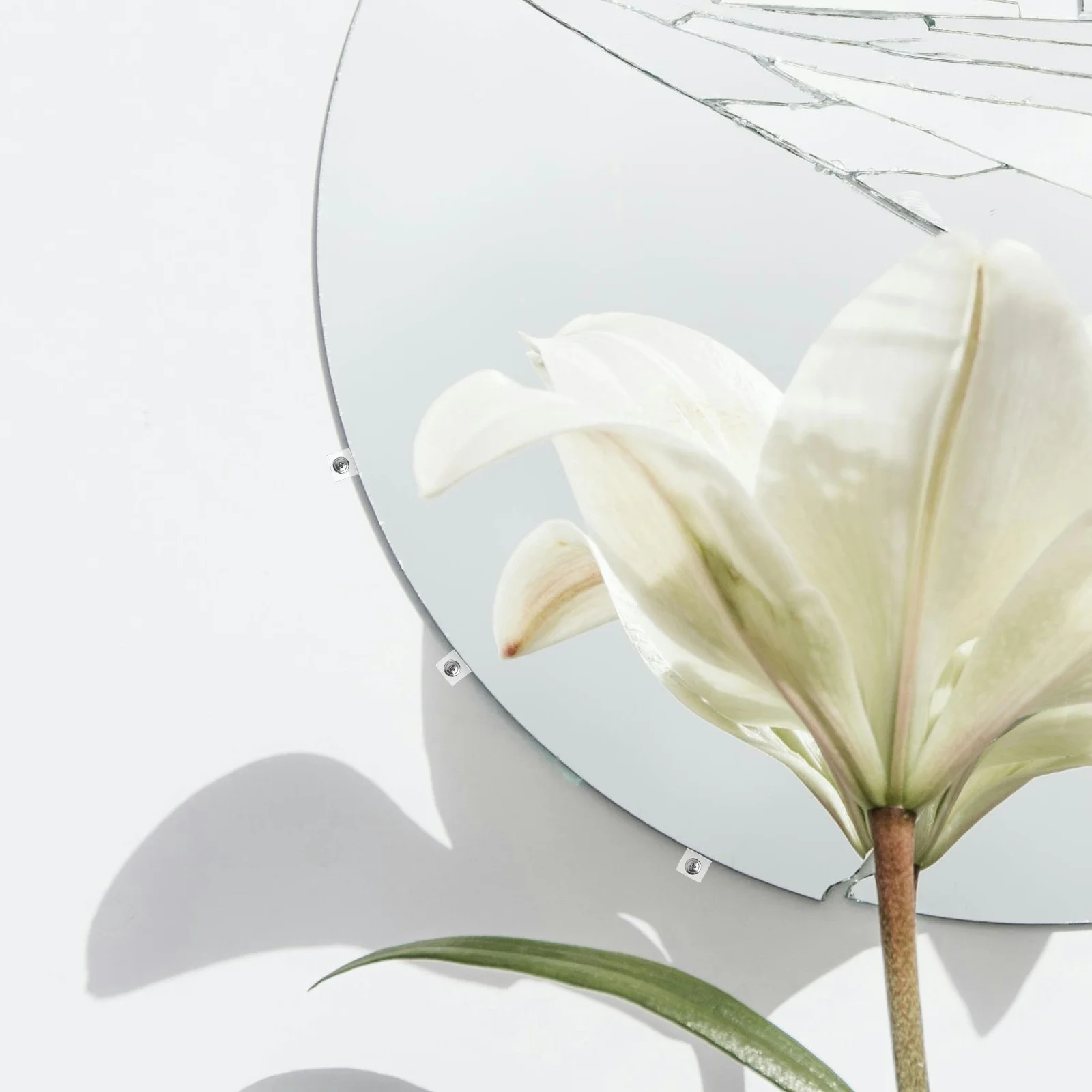 

20Sets Clear Plastic Mirror Clips High Transparency Stable Fixing Hardware for Wardrobe Mirrors Bedrooms Bathrooms Decor