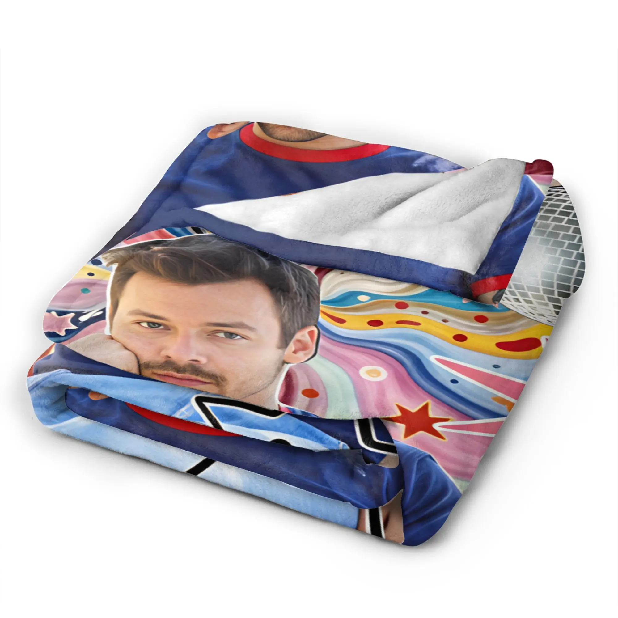 Harrys S-Styles Kiss Al the Time Super Soft Blanket For Chair Sofa Bed  Print Throw Blanket Winter Camping Flannel Bedspread