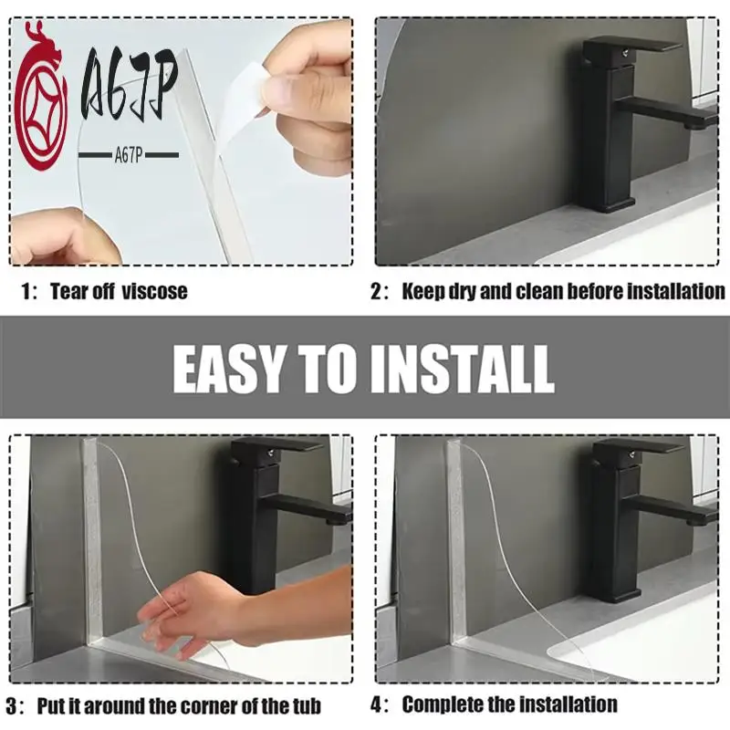 

A67P-Shower Splash Guard 2Pcs Thickened Bathroom Bath Tub Splash Guards Acrylic Tub Corner Guard Shower Bathtub Guard