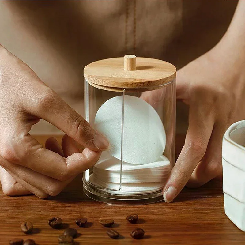 

Коробка для фильтра для кофе, круглая коробка для мокко, коробка для фильтровальной бумаги с крышкой, коробка для хранения бумажного фильтра для кофе, держатель для фильтра для кофе