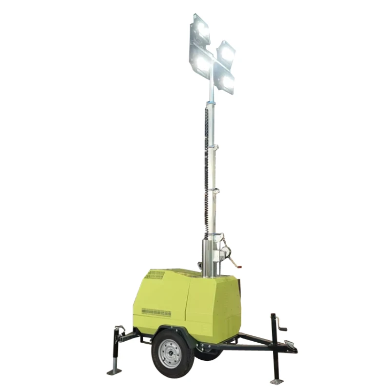 Customized 7m Trailer Mobile Lighthouse Diesel Generator With Support Legs Wind Resistant Rain Resistant for Sale