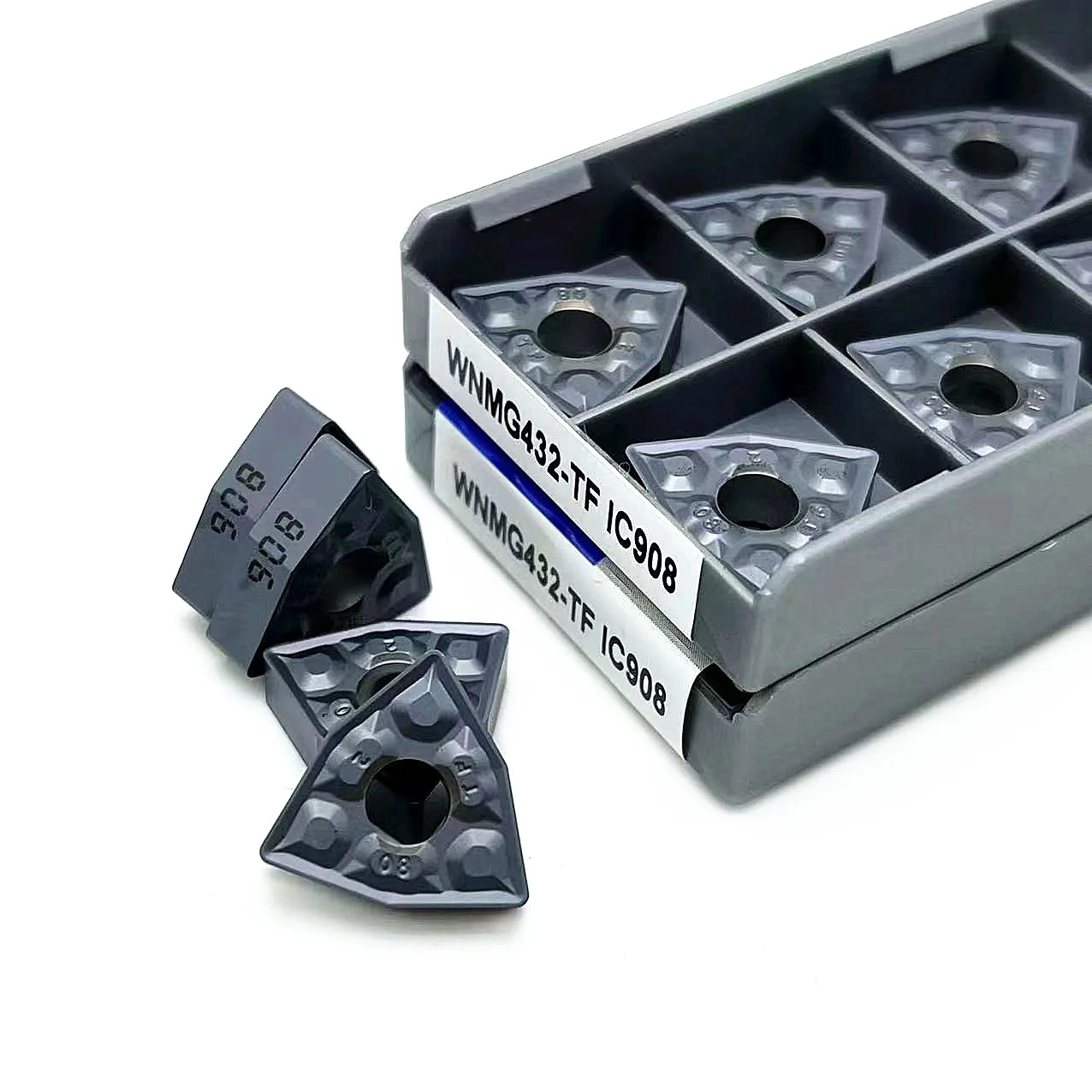 WNMG080408 WNMG080404 TF IC907/908เครื่องกลึงภายนอกคาร์ไบด์แทรก wnmg เครื่องมือตัดกลึง080408