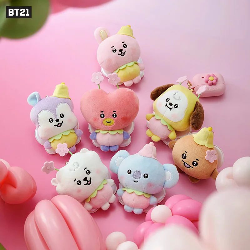 *BT21 Chimmy Cooky Koya Shooky Tata Creative Anime Peripheral Cartoon Keychain Personality Cute Backpack Decorative Doll Pendant image 2