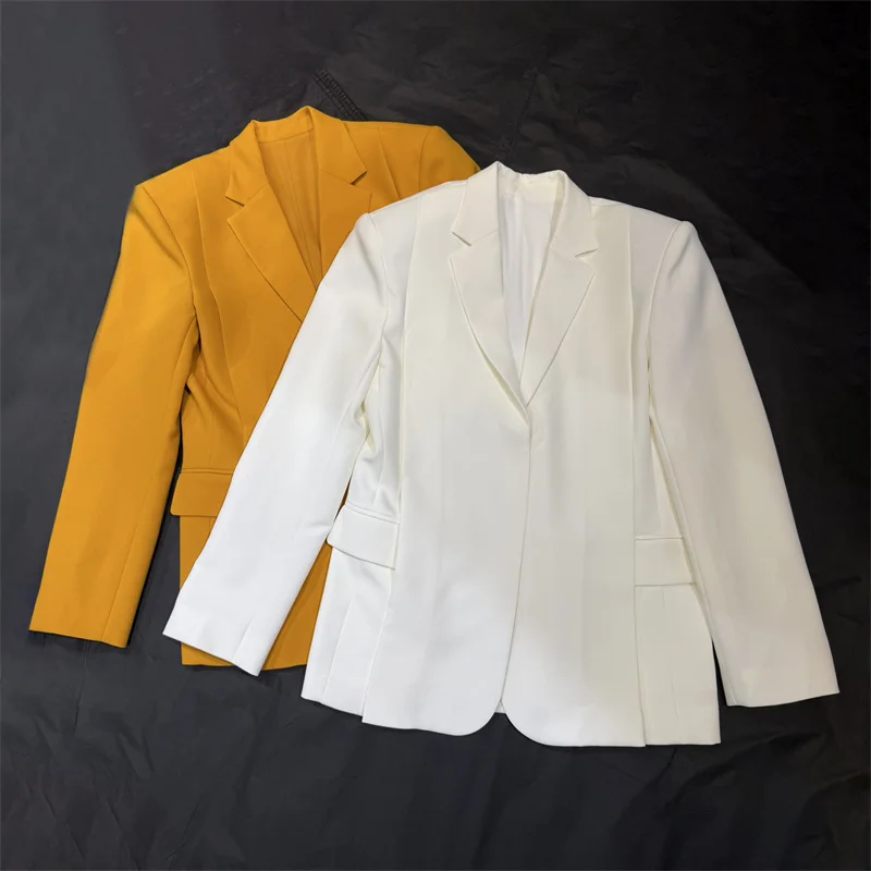 

Women's jacket Spring 2026 new style lapel slim fit women's long sleeved top Casual women's suit jacket y2k blazers for woman