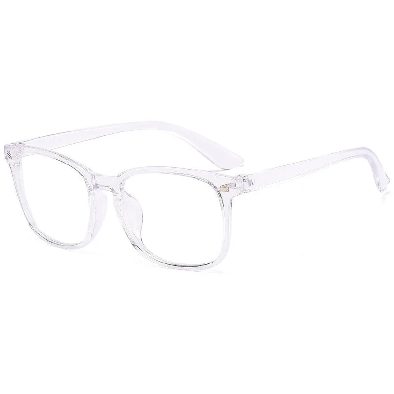 Women's Flat Light Retro Glasses Frame, Women's Square Plain Glasses Frame, Anti Blue Light Glasses image 5