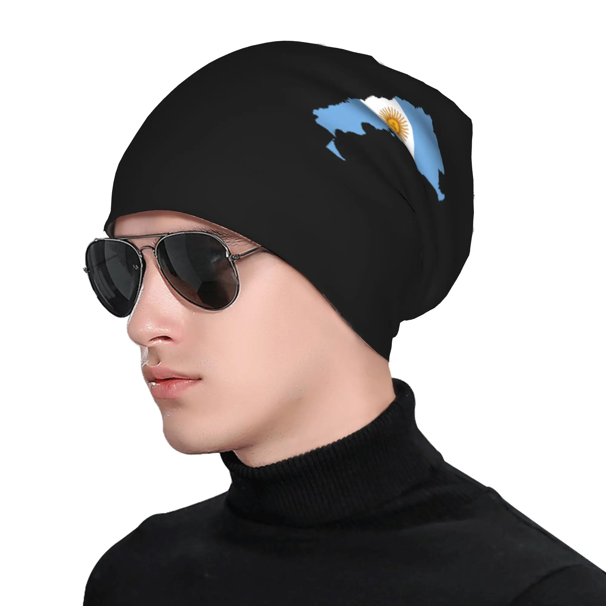 Argentina Flag Bonnet Hats Hip Hop Outdoor Argentine Skullie