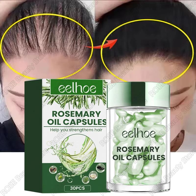 

Hair Growth Essential Oil Rosemary Hair Serum Capsule Oil Anti Hair loss Baldness Repair Damaged Scalp Treatment For Women Men