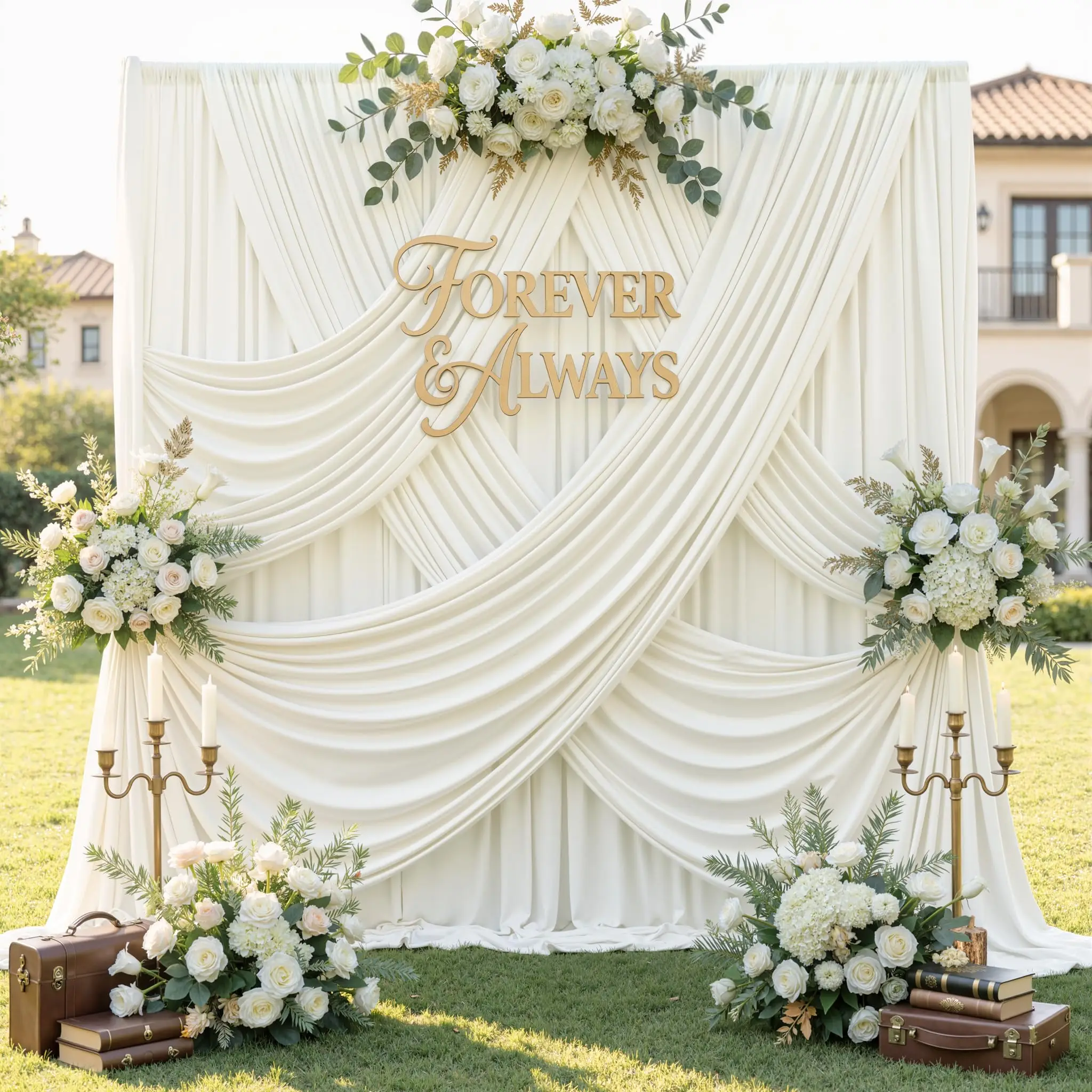 Backdrop Curtains for Parties, Wrinkle Free 2 Panels Photo Backdrop Drapes Back Drop Cloth for Wedding Birthday Background Decor