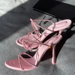 Design Sandals Women 2025 Summer Sexy Open Toe High Heels Pumps Party Dress Shoes Luxury Sandals for Women