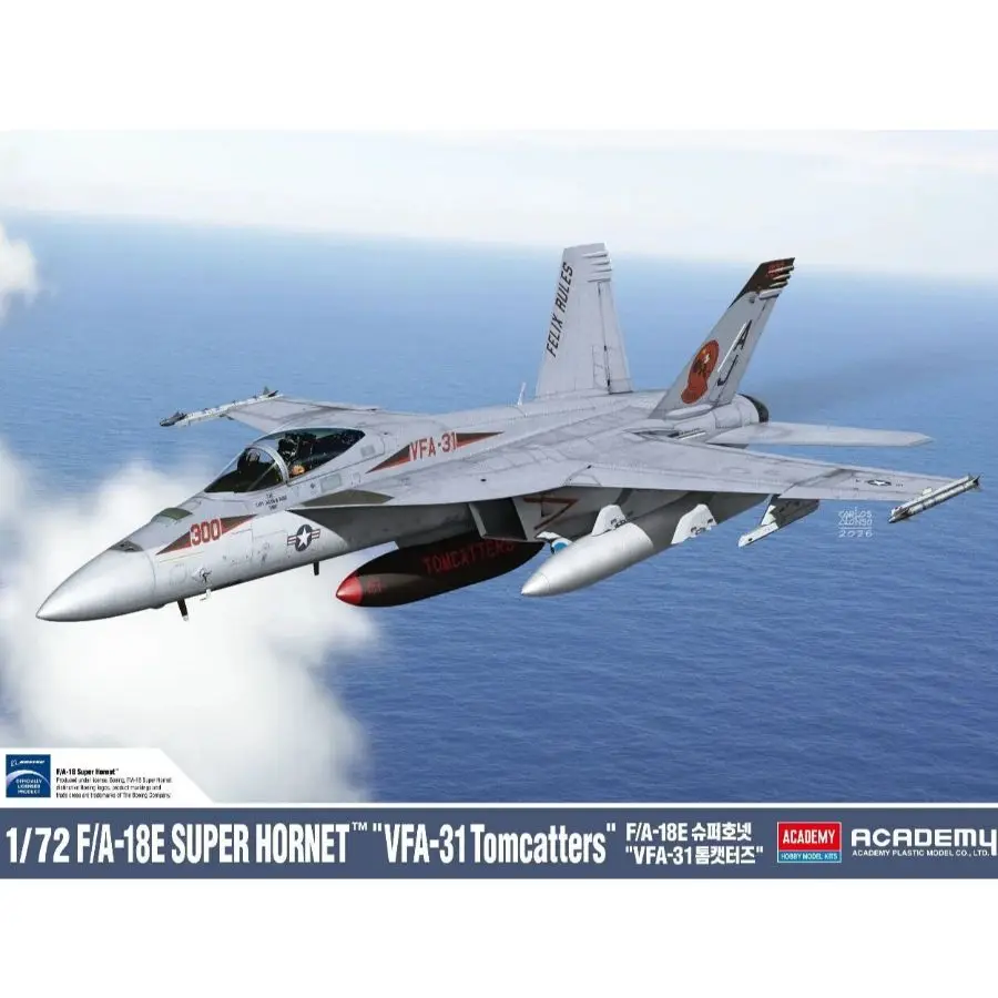 Academy AC12595 1/72 F/A-18E `Super Hornet VFA-31 Tomcatters`Aircraft Model Kit