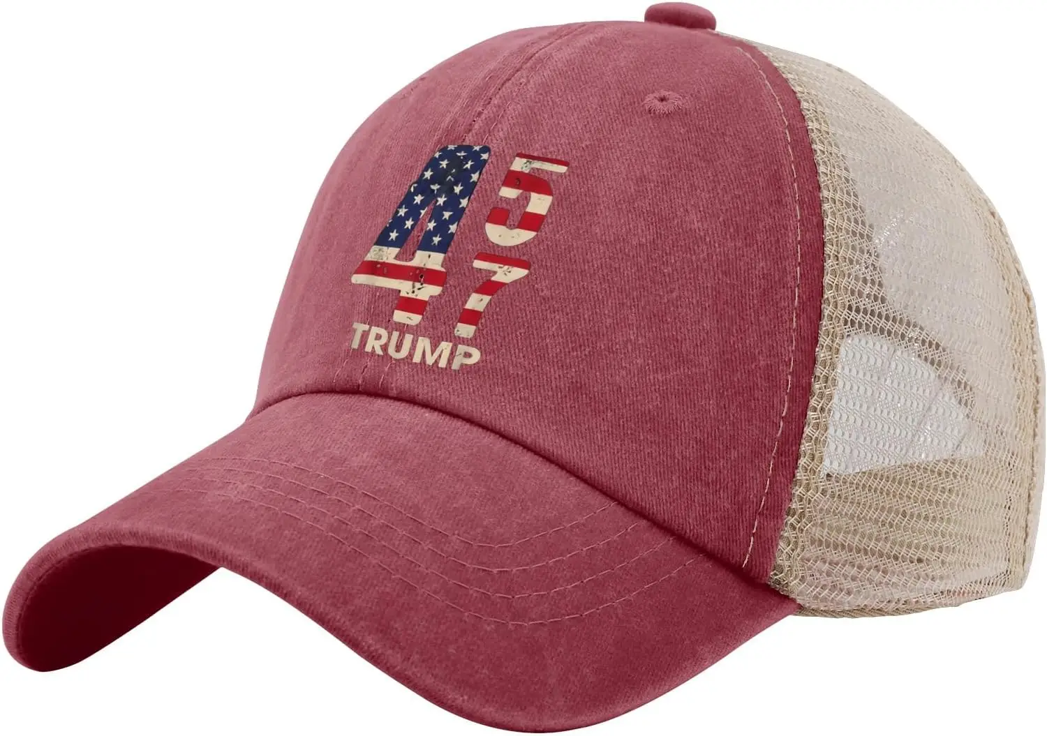 Funny Trump 45 47 Maga Hat Trump Hats 2024 Trump Caps for Men Women Washed Distressed Baseball Cap