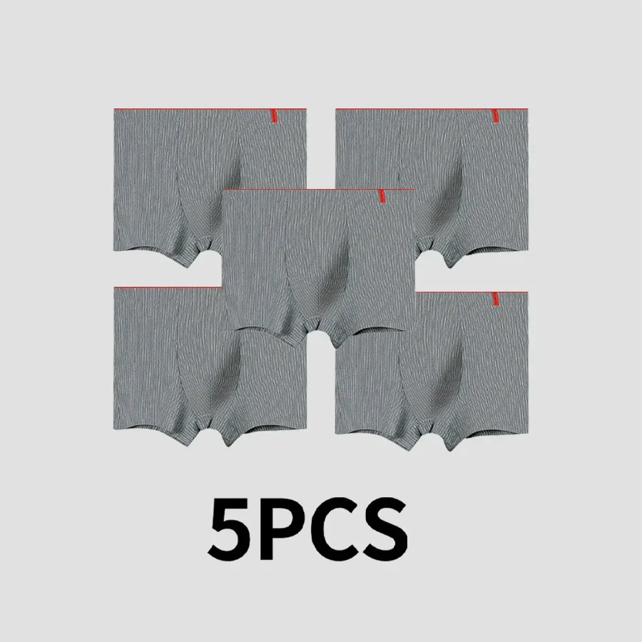 

5PCS Men's pure cotton antibacterial underpants, men's boxer briefs. Men's shorts, sports boxer shorts. Men's trendy boxer brief