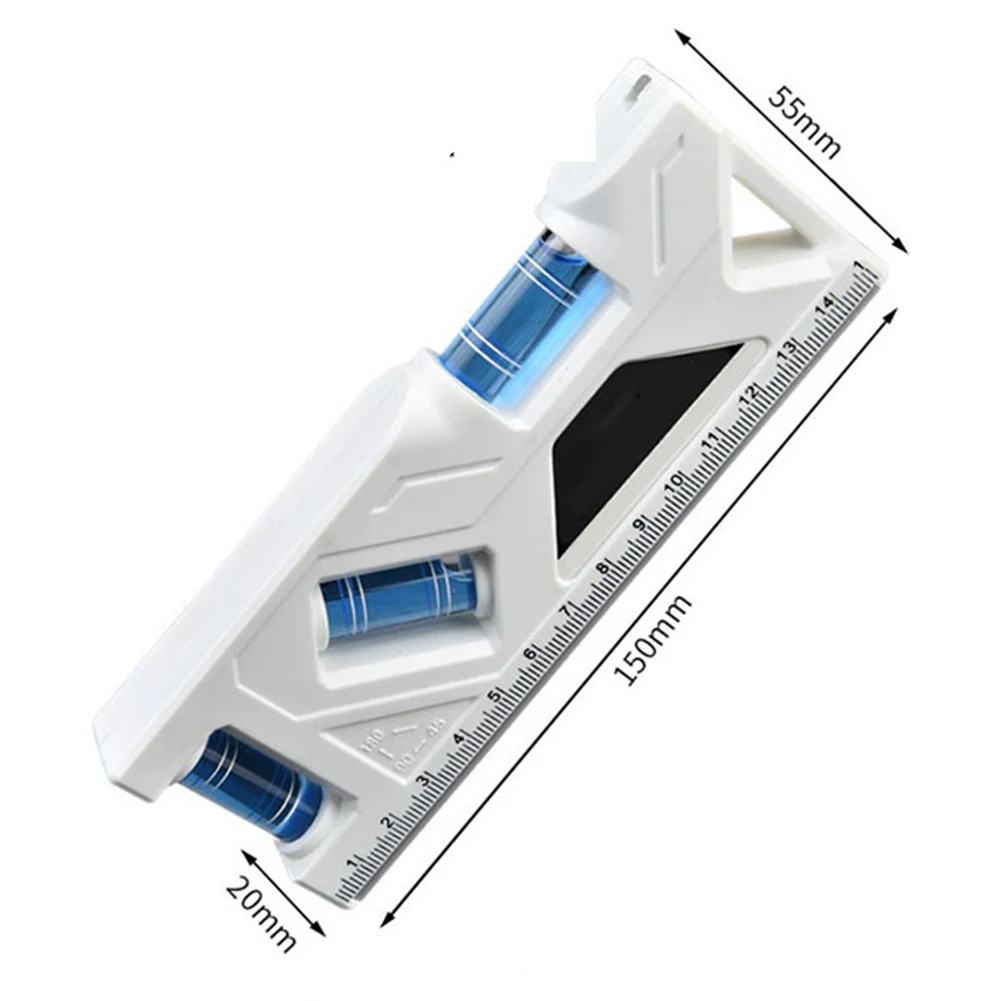 Portable Magnetic Pocket Level Gauge Mini Protractor With Metric Ruler Measure 3 In 1 Precise Measurement