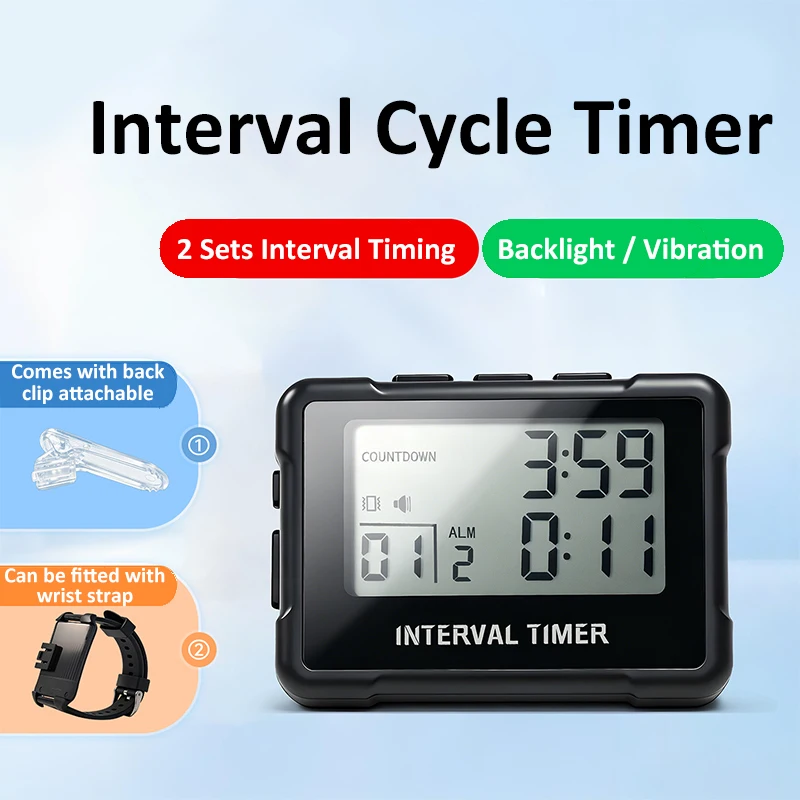 Professional Handheld Digital Stopwatch Timer Outdoor Sports Training Timer With Large Display Alarm Function for Sports Coaches
