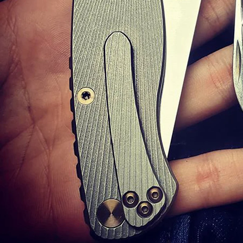 Слитный зажим из титанового сплава C81, карманный Задний зажим с 3 винтами, аксессуары для инструментов C81