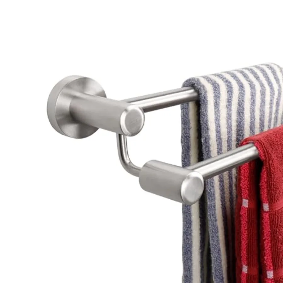 

Double Bath Towel Bar - Thicken SUS304 Stainless Steel Towel Rack for Bathroom Bathroom Accessories Double Towel Rod Heavy Du