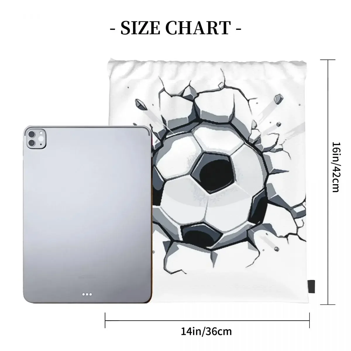 Soccer Ball 3d Art 2022 Football Game Sports Backpacks Drawstring Bags Drawstring Bundle Pocket Shoes Bag BookBag