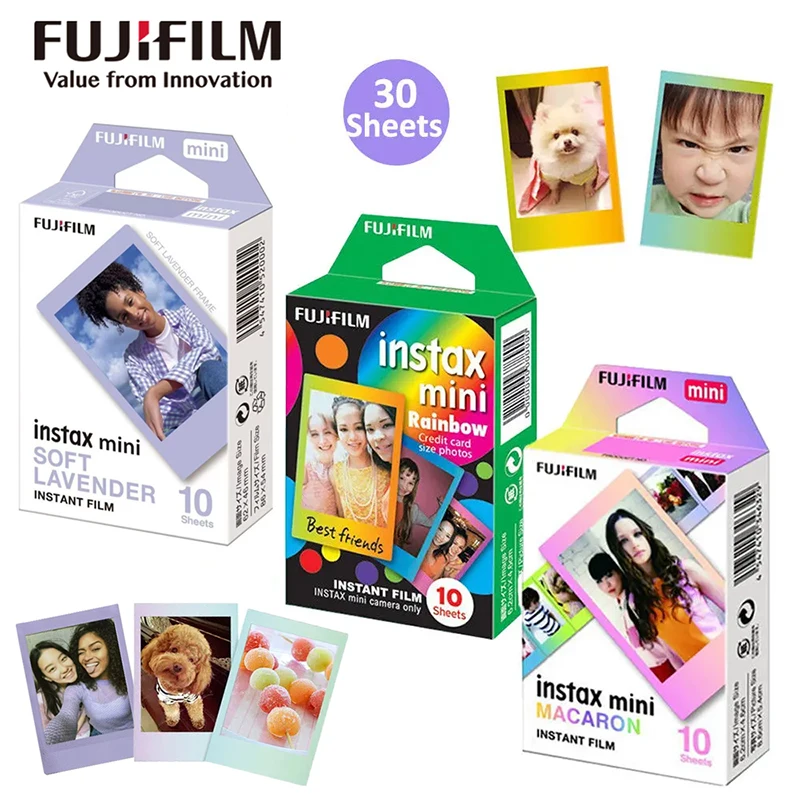 

10/30 Sheets Fujifilm Instax Mini Color Design Instax Films for Fuji Instax Mini 12 9 11 90 40 25 70 Evo SE LiPlay Camera SP-1/2