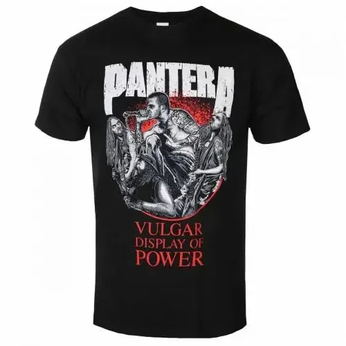 

Pantera Unisex Adult Vulgar Display Of Power 30th Cotton T-Shirt round neck Men Women Streetwear Tees Short Sleeve