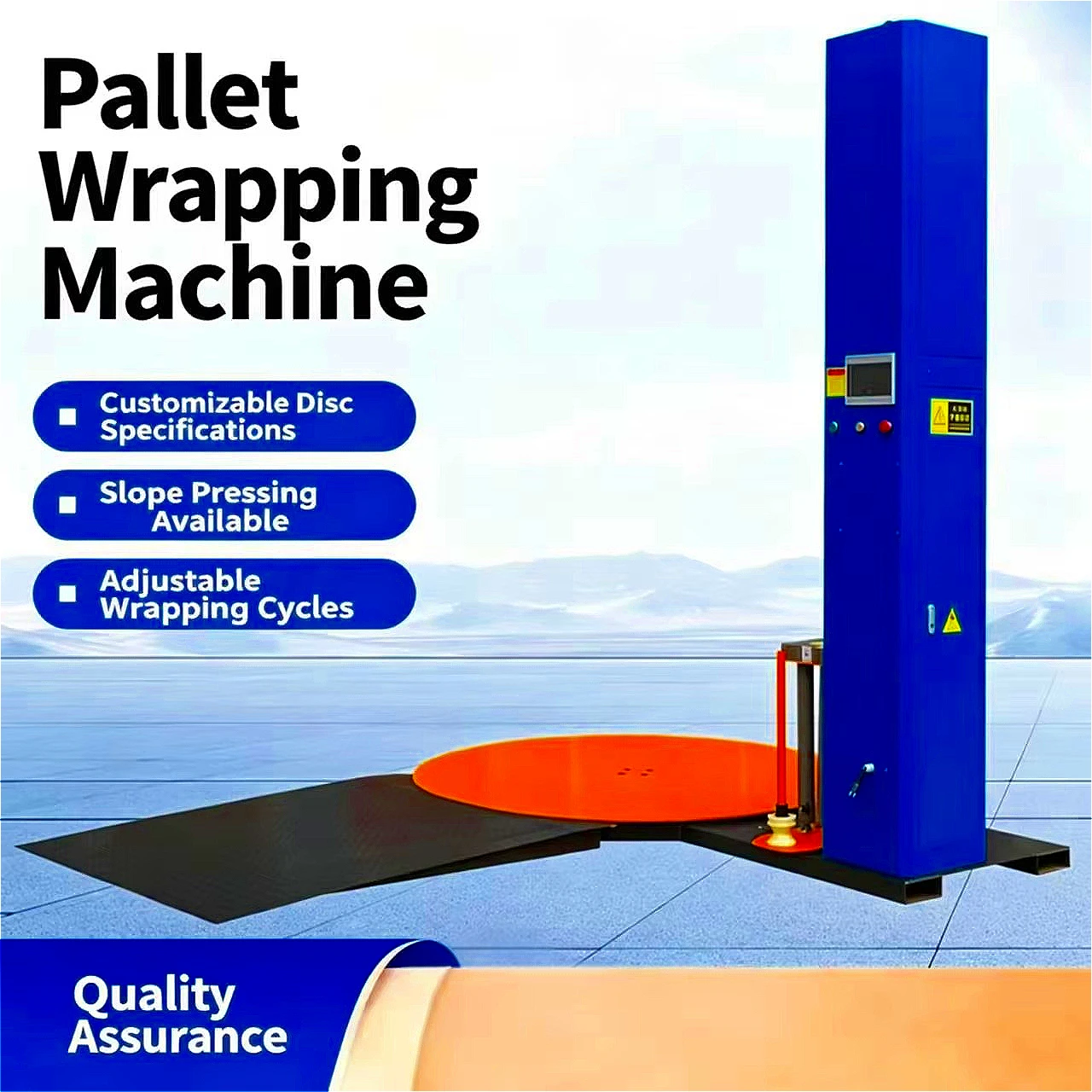 Plastic wrapping film packaging machine Auto Pallet Film Wrapping System for Logistics Goods Protection Pallet Wrapping Machine