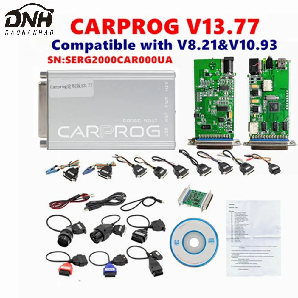 

Онлайн-программатор Carprog V13.77 V8.21 V10.93 с полным набором адаптеров, программатор ЭБУ без токенов, кейген для Airbag, радио, IMMO, инструмент для авторемонта